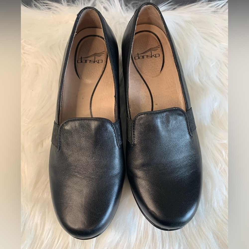 (72)Dansko Women's Black Leather Shoes